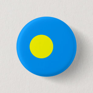 Palauaanse vlag, vlag van Palau Ronde Button 3,2 Cm