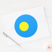Palauaanse vlag, vlag van Palau Ronde Sticker (Envelop)