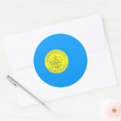 Palauan Flag & Seal, vlag van Palau Ronde Sticker (Envelop)