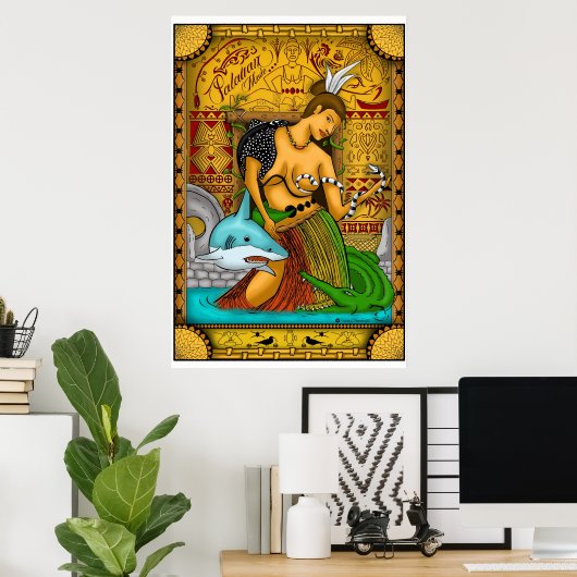 palauzaans meisje poster (Thuiskantoor)