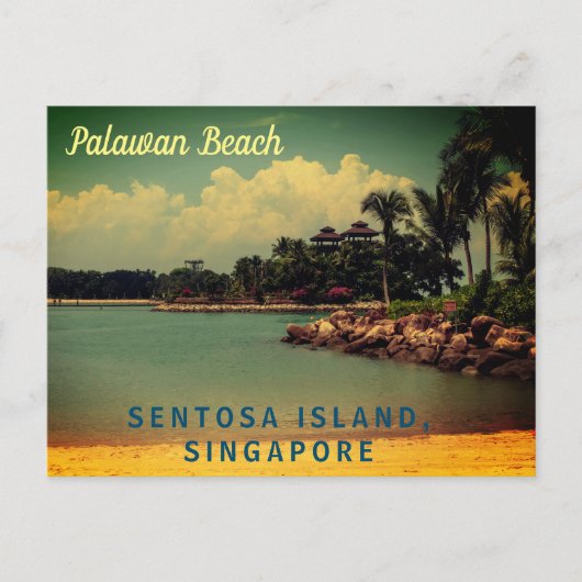 Palawan Beach, SENTOSA ISLAND SINGAPORE Briefkaart (Voorkant)