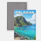 Palawan Filipijnen Reizen Magneet (Voorkant / Achterkant)