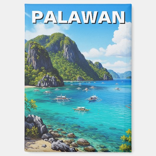 Palawan Filipijnen Reizen Magneet (Voorkant)
