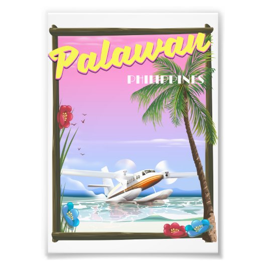 Palawan Filipijnen vluchtposter Foto Afdruk (Voorkant)