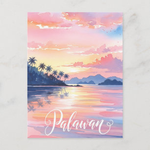 Palawan Filipijnen Waterverf Reizen Briefkaart