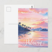 Palawan Filipijnen Waterverf Reizen Briefkaart (Voorkant / Achterkant)