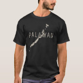 Palawan Map Word Art - Filipijnse eilanden - Souve T-shirt (Voorkant)