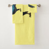 Palawan pauock fazant vogel cartoon illustratie bad handdoek (Insitu)