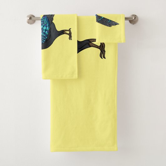 Palawan pauock fazant vogel cartoon illustratie bad handdoek (Insitu)