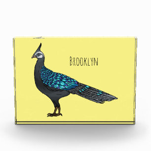 Palawan pauock fazant vogel cartoon illustratie fotoblokken