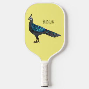 Palawan pauock fazant vogel cartoon illustratie pickleball paddle