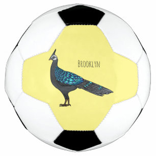 Palawan pauock fazant vogel cartoon illustratie voetbal
