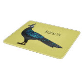 Palawan peacock pheasant bird cartoon illustration snijplank (Hoek)