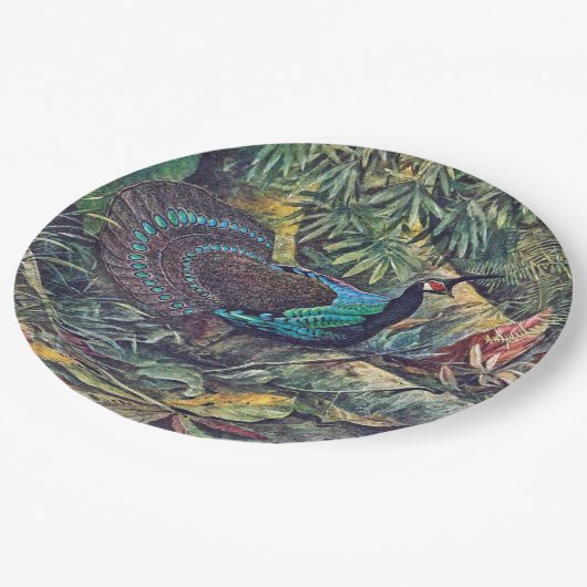 Palawan Peacock Pheasant Bird Paper Bord (Gekanteld)