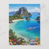 Palawan Philippines Travel Briefkaart (Voorkant)