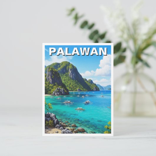 Palawan Philippines Travel Briefkaart (Staand voorkant)