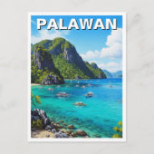 Palawan Philippines Travel Briefkaart (Voorkant)
