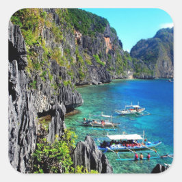 Palawan Vierkante Sticker