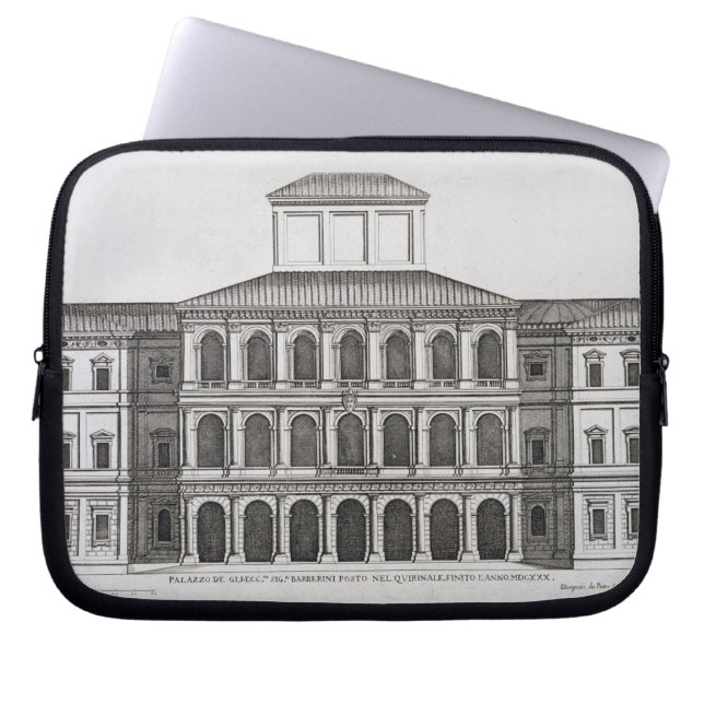 Palazzo Barberini op de Quirinale, afgewerkt op 16 Laptop Sleeve (Voorkant)