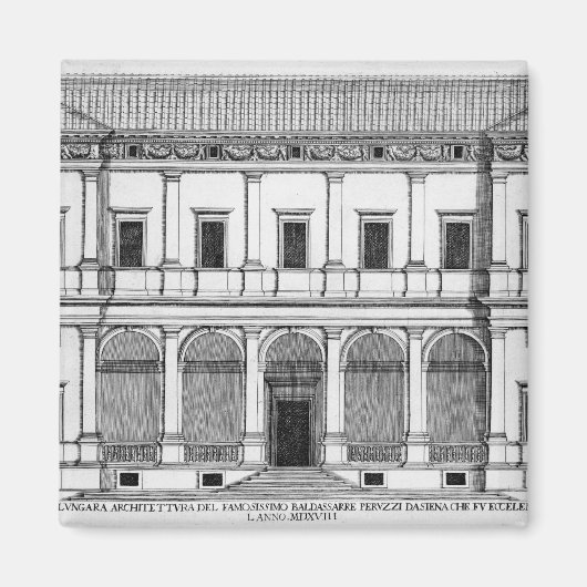 Palazzo Chigi op de Lungara in Rome uit 'Palazzi' Magneet (Voorkant)