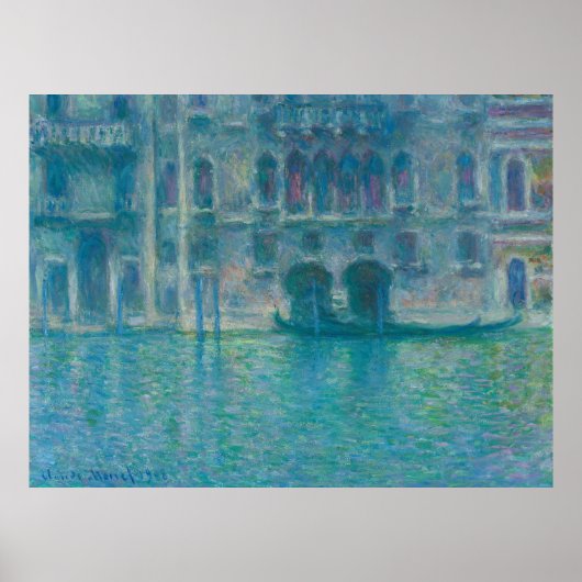 Palazzo da Mula, Venetië (1908) door Claude Monet Poster (Voorkant)