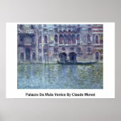 Palazzo da Mula Venice van Claude Monet Poster (Voorkant)