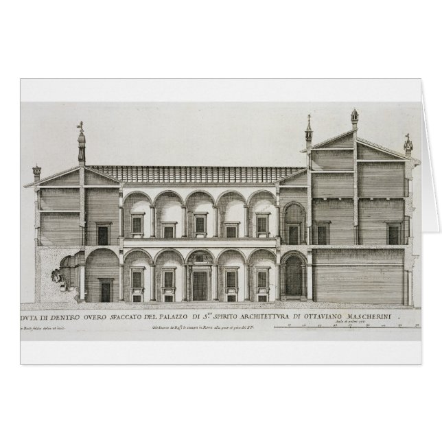 Palazzo di Santo Spirito uit de "Palazzi di Roma", (Voorkant Horizontaal)