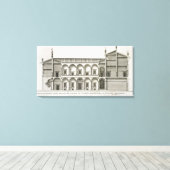 Palazzo di Santo Spirito uit de "Palazzi di Roma", Canvas Afdruk (Insitu (Houten vloer))