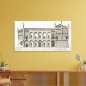 Palazzo di Santo Spirito uit de "Palazzi di Roma", Canvas Afdruk (Insitu (Woonkamer))