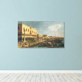 Palazzo Ducale en de Riva degli Schiavoni, Venic Canvas Afdruk (Insitu (Houten vloer))