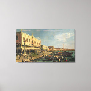 Palazzo Ducale en de Riva degli Schiavoni, Venic Canvas Afdruk