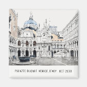 Palazzo Ducale Venice Italië Waterverf Reis Magneet (Voorkant)