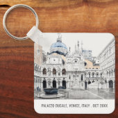 Palazzo Ducale Venice Italië Waterverf Reis Sleutelhanger (Voorkant)