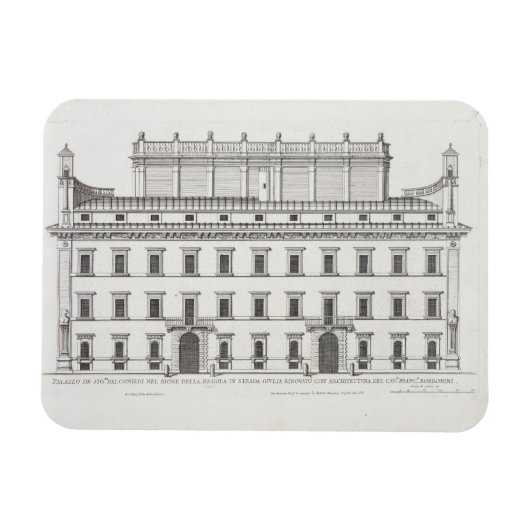 Palazzo Falconieri, Rome, uit de "Palazzi di Roma" Magneet (Horizontaal)