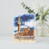 Palazzo Pubblico in Siena Toscane, Italië. Briefkaart (Staand voorkant)