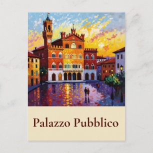 Palazzo Pubblico - Siena, Toscane, Centraal-Italië Briefkaart