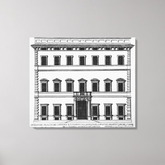 Palazzo van Alesandrino, Piazza SS Apostol Canvas Afdruk (Voorkant)
