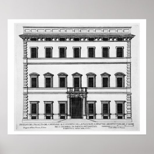 Palazzo van Alesandrino, Piazza SS Apostol Poster (Voorkant)