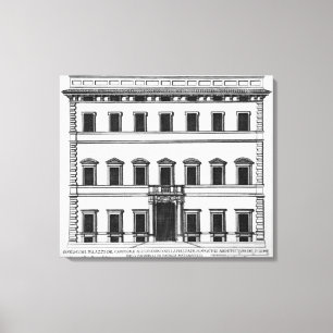 Palazzo van Kardinaal Alesandrino, Piazza SS Apost Canvas Afdruk