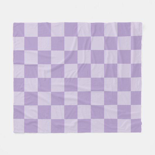 Pale and Pastel Purple Monotone Checkered Fleece Deken (Voorkant (Horizontaal))