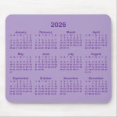 Pale and Royal Purple 2026 Calendar Muismat (Voorkant)