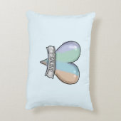 Pale Aqua Figaro accent pillow Accent Kussen (Achterkant (Verticaal))