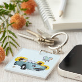 Pale Aqua Figaro key chain Sleutelhanger (Voorkant Rechts)