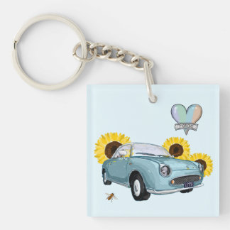 Pale Aqua Figaro key chain Sleutelhanger