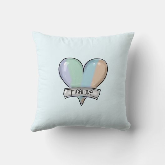 Pale Aqua Figaro pillow Kussen (Achterkant)