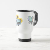 Pale Aqua Figaro travel mug - reisbeker (Voorkant rechts)