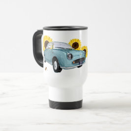 Pale Aqua Figaro travel mug - reisbeker