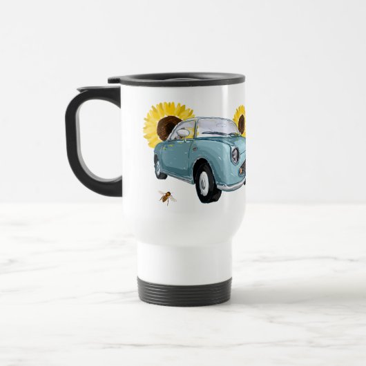 Pale Aqua Figaro travel mug - reisbeker (Links)