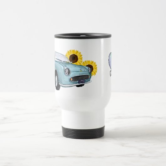 Pale Aqua Figaro travel mug - reisbeker (Center)