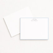 Pale Baby Blue Border Personalized Note Card Kaart
